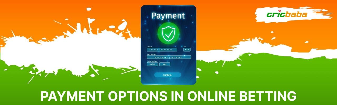 Payment options in online betting