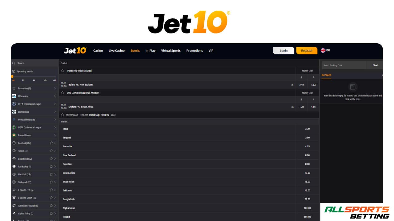jet10 live sports betting