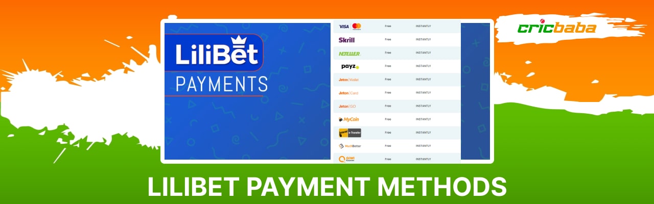 Lilibet payment methods in india