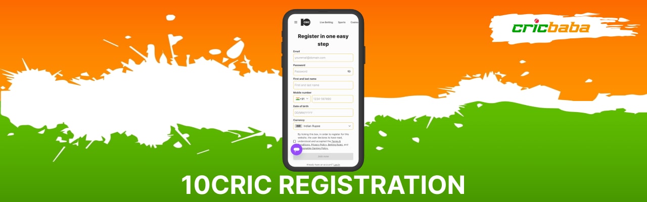 10Cric registration