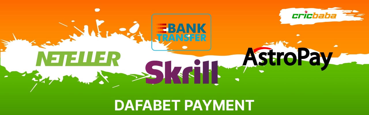 Dafabet india payment options