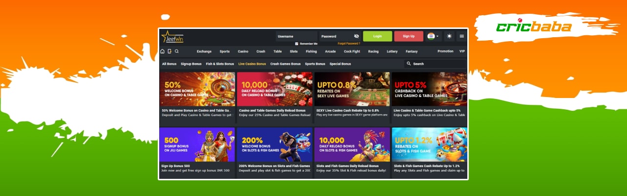 Jeetwin casino bonuses