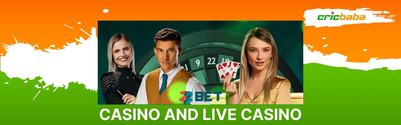 22bet online casino and live casino