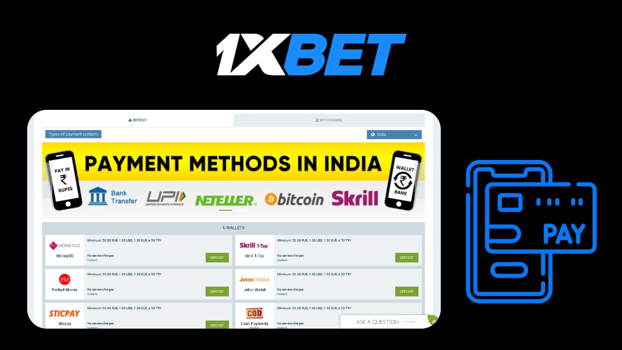1xbet app payment options