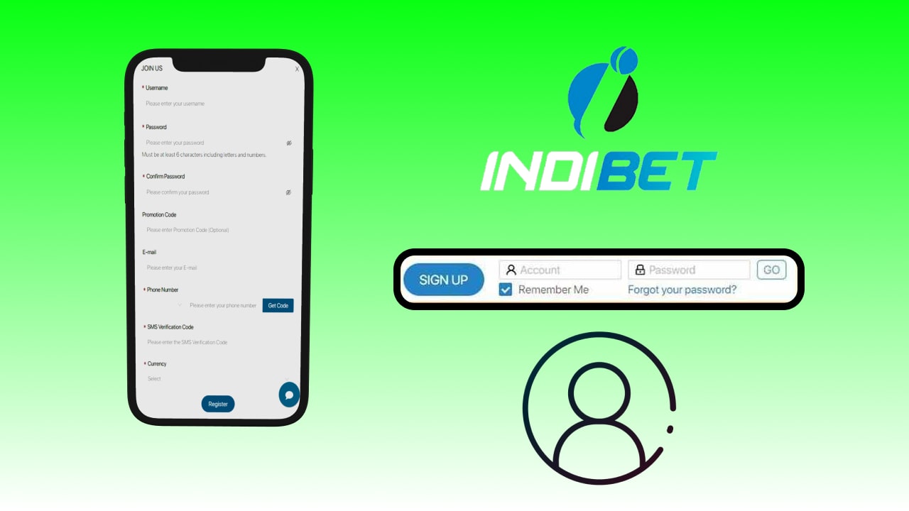 Indibet sign up on mobile phone