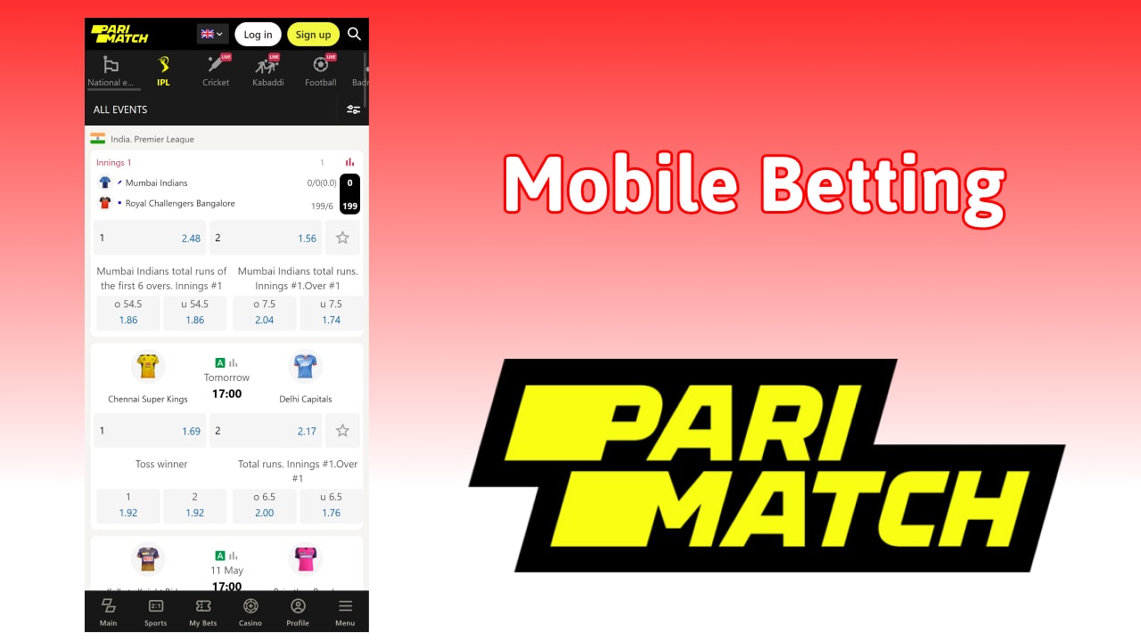 Parimatch mobile betting