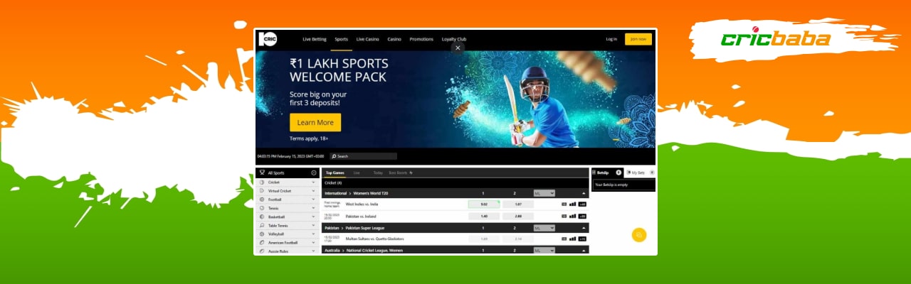 10Cric online betting on cricket