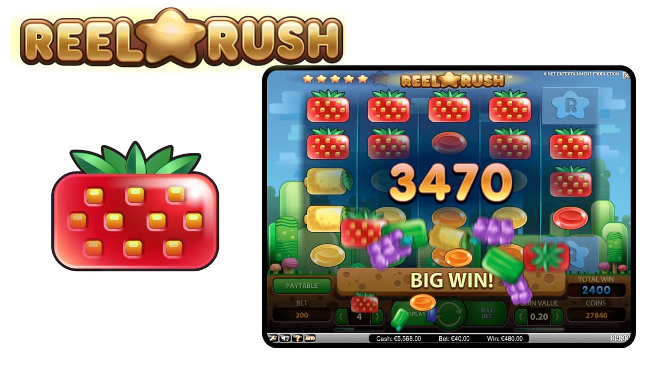 Reel Rush slot by NetEnt paylines