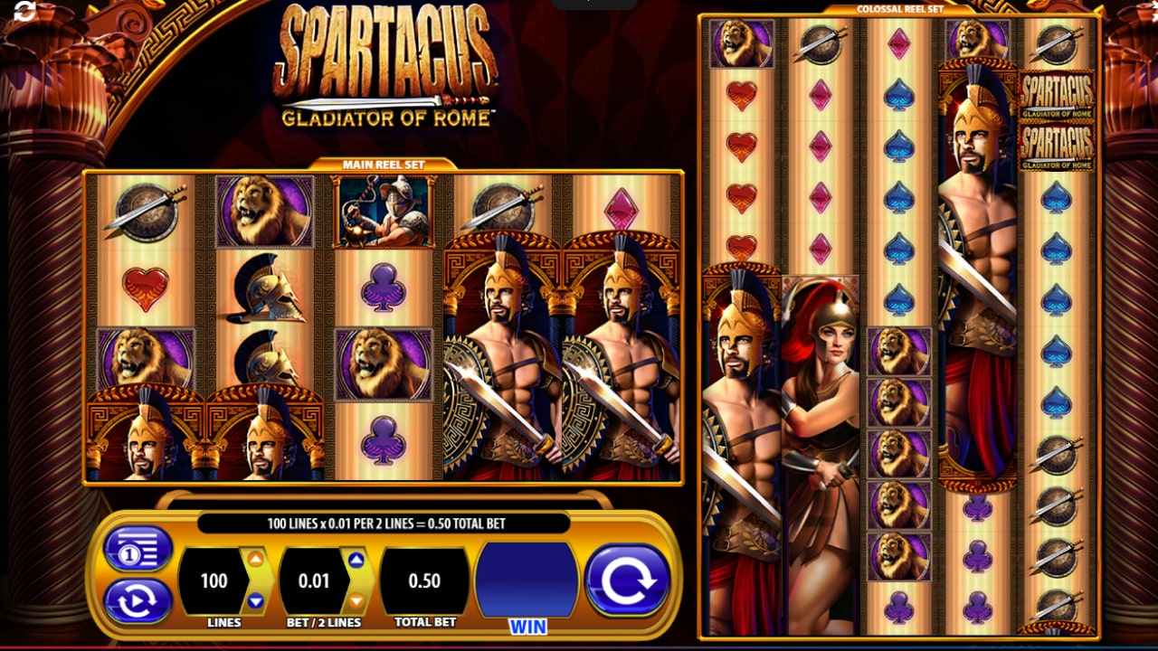Spartacus Gladiator of Rome slot reels