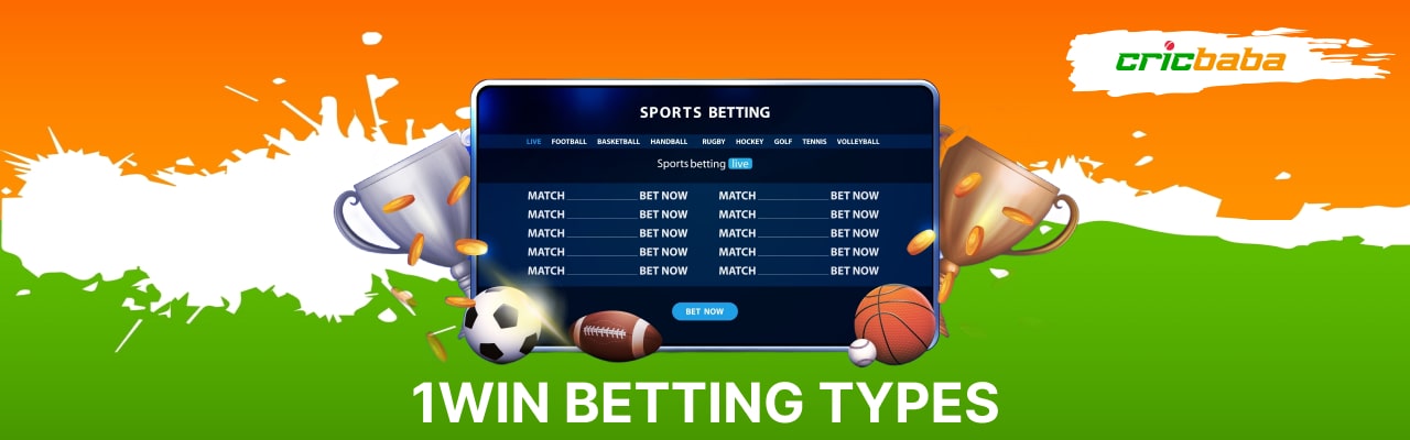 1Win betting types