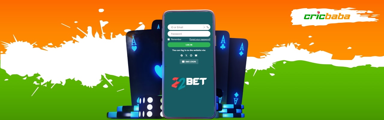 22Bet login process