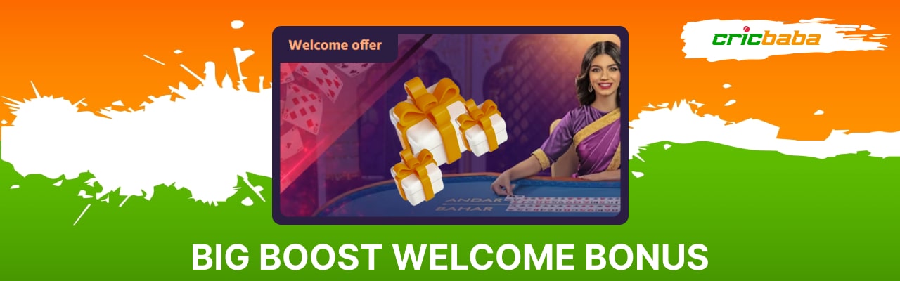 Big boost welcome bonus