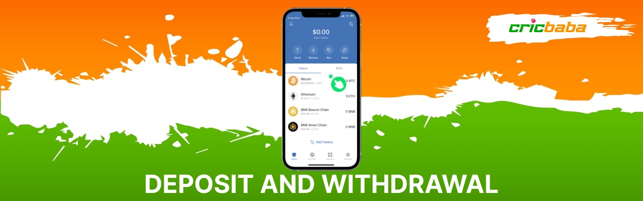 Deposit and withdrawal methods in megapari app