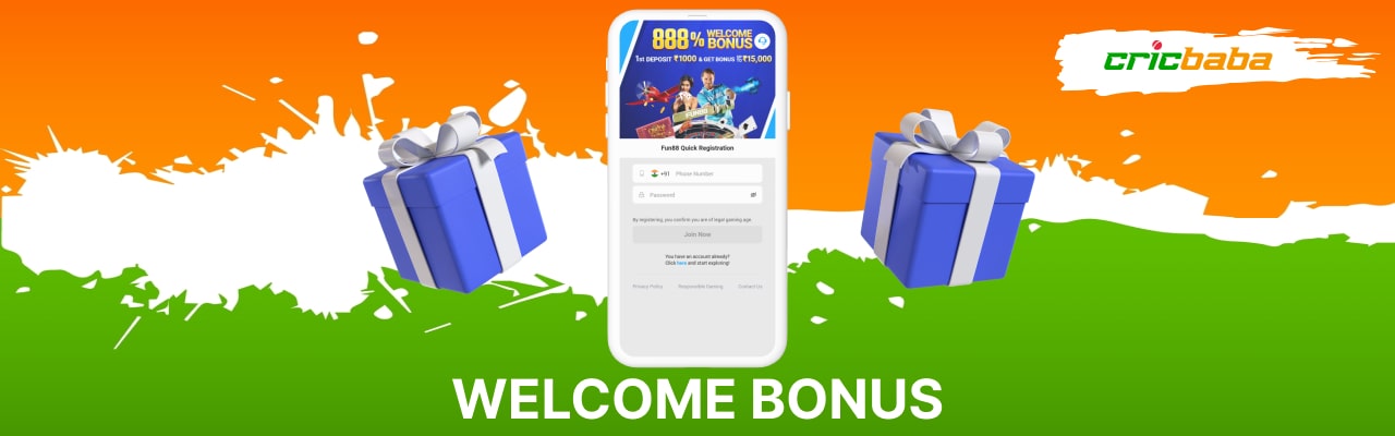 Fun88 welcome bonuses