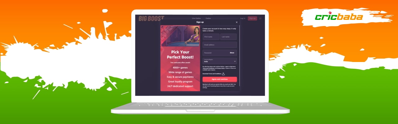 Register on big boost