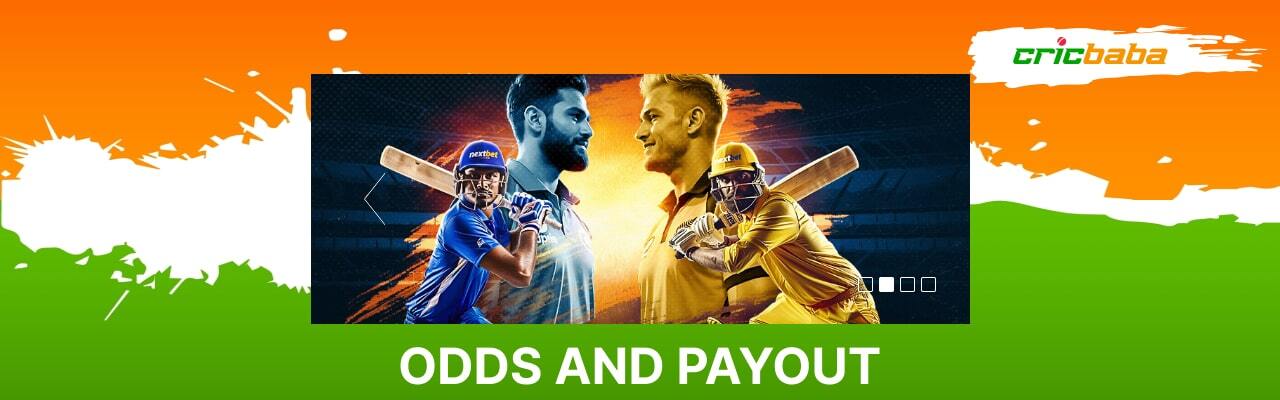 Sports bet odds and payout