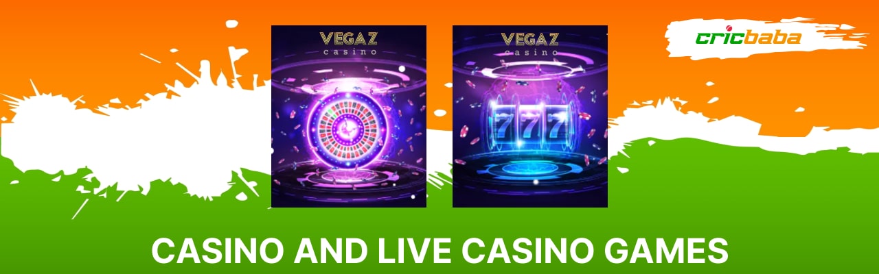 Vegaz online casino live games